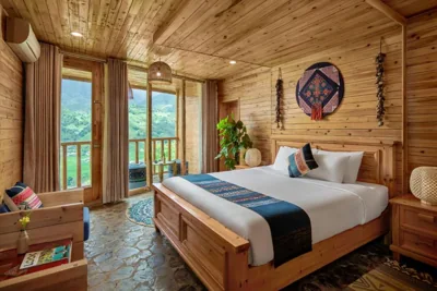Deluxe Double with Mountain View — Laxsik Ecolodge